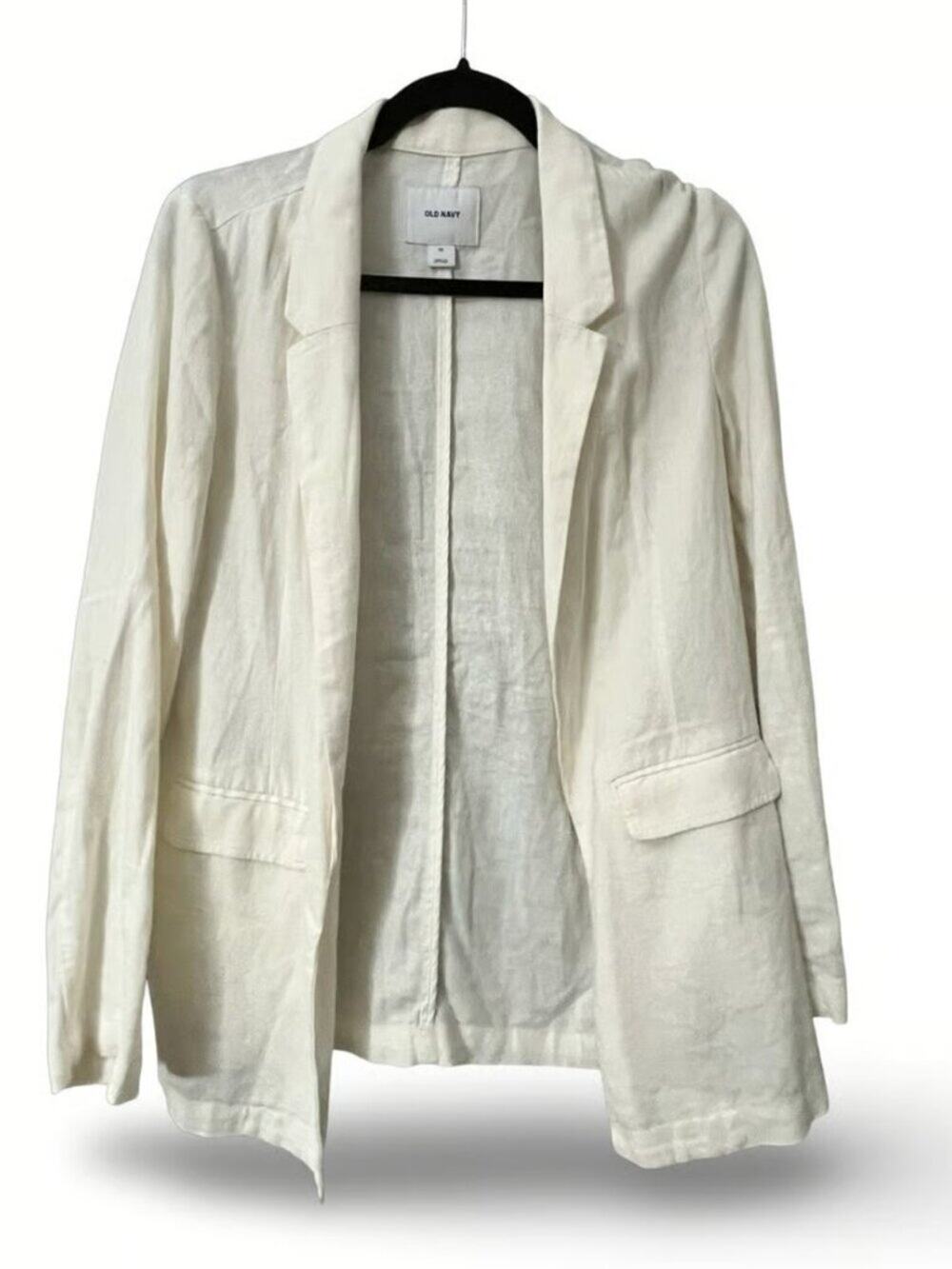 Old Navy Linen Blend Blazer Casual Lightweight Sea Salt S
